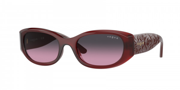 Vogue VO5525S Sunglasses, 309490 OPAL RED VIOLET GRADIENT GREY (RED)