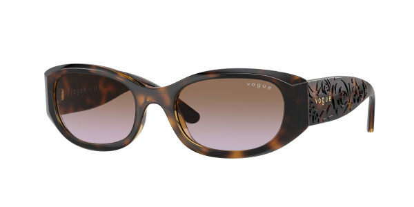 Vogue VO5525S Sunglasses, W65668 DARK HAVANA VIOLET GRADIENT BR (BROWN)