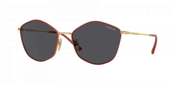 Vogue VO4282S Sunglasses, 280/87 TOP RED/GOLD DARK GREY (GOLD)