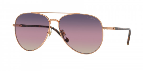 Vogue VO4290S Sunglasses, 5152U6 ROSE GOLD TRIGRADIENT BROWN/VI (GOLD)