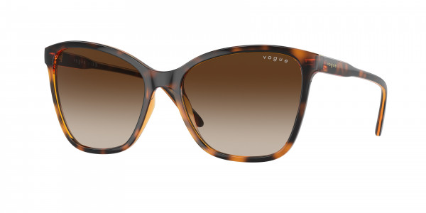 Vogue VO5520SF Sunglasses, W65613 DARK HAVANA BROWN GRADIENT (BROWN)