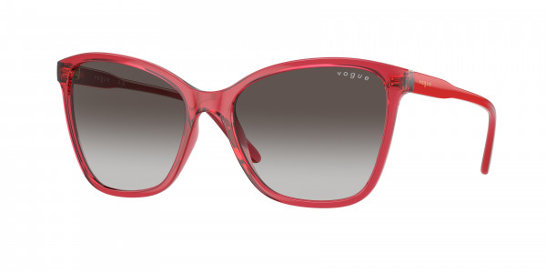 Vogue VO5520S Sunglasses, 30848G TRANSPARENT RED GREY GRADIENT (RED)