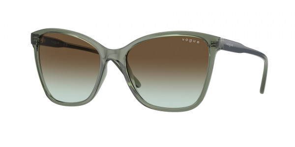 Vogue VO5520S Sunglasses, 3086E8 TRANSPARENT MALLARD GREEN GREE (GREEN)