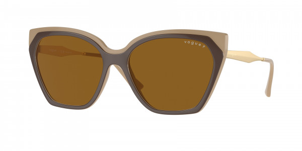 Vogue VO5521S Sunglasses, 310183 TOP BROWN/FULL NUDE DARK BROWN (BROWN)