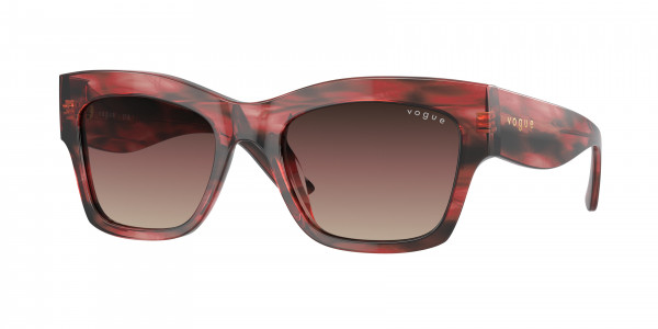 Vogue VO5524SF Sunglasses, 3089E2 RED HAVANA GRADIENT BROWN/PURP (TORTOISE)