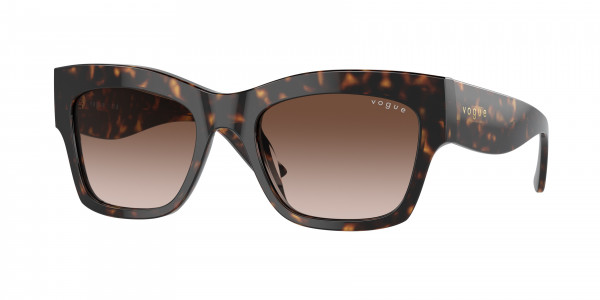 Vogue VO5524S Sunglasses, W65613 DARK HAVANA GRADIENT BROWN (BROWN)