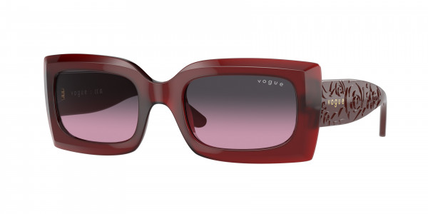 Vogue VO5526S Sunglasses, 309490 OPAL RED VIOLET GRADIENT GREY (RED)