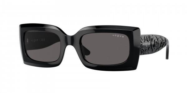 Vogue VO5526S Sunglasses, W44/87 BLACK BLACK SMOKE (BLACK)