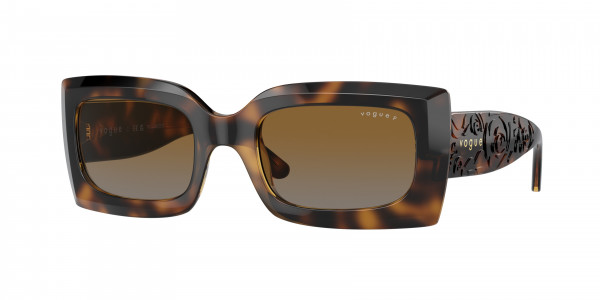 Vogue VO5526S Sunglasses, W656T5 DARK HAVANA GREY GRADIENT BROW (BROWN)