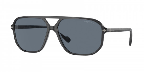 Vogue VO5531S Sunglasses, 31094Y TRANSPARENT DARK GREY BLUE POL (GREY)