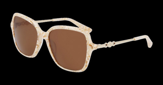 Anne Klein AK7093 Sunglasses, 101 Ivory Marble