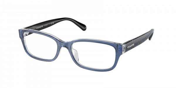 Coach HC6221U Eyeglasses, 5787 TRANSPARENT BLUE (BLUE)