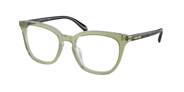 Coach HC6222F Eyeglasses, 5786 TRANSPARENT GREEN HOPPER (GREEN)