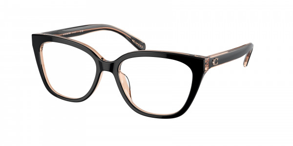 Coach HC6226F Eyeglasses, 5781 BLACK / TRANSPARENT BLUSH (BLACK)
