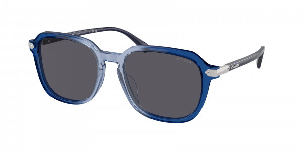 Coach HC8383U CL912 Sunglasses, 579587 CL912 TRANSPARENT BLUE GRADIEN (BLUE)