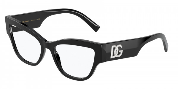Dolce & Gabbana DG3378 Eyeglasses, 501 BLACK