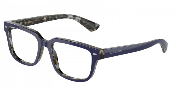 Dolce & Gabbana DG3380 Eyeglasses, 3423 BLUE ON BLUE HAVANA (BLUE)