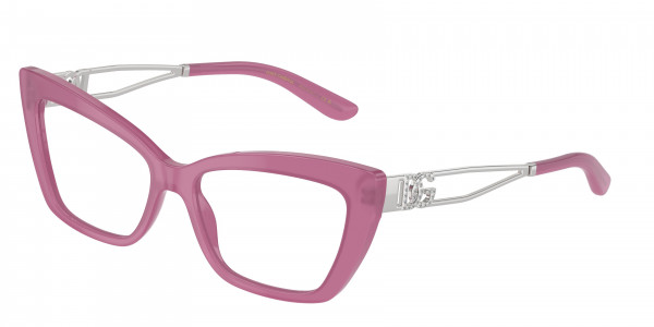Dolce & Gabbana DG3375B Eyeglasses, 2966 OPAL RASPBERRY (PINK)