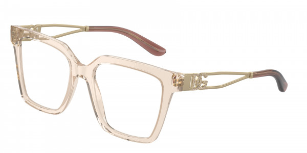Dolce & Gabbana DG3376B Eyeglasses, 3432 TRANSPARENT CAMEL (BROWN)