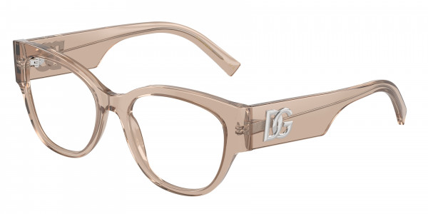Dolce & Gabbana DG3377 Eyeglasses, 3432 TRANSPARENT CAMEL (BROWN)