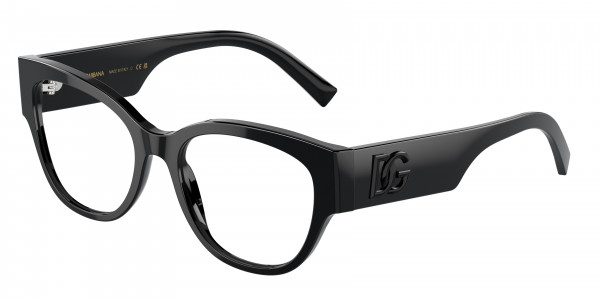 Dolce & Gabbana DG3377 Eyeglasses, 501 BLACK