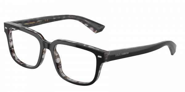 Dolce & Gabbana DG3380F Eyeglasses, 3403 BLACK ON GREY HAVANA (BLACK)