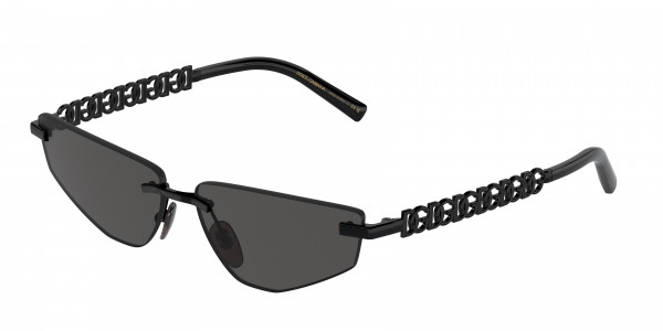 Dolce & Gabbana DG2301 Sunglasses, 01/87 BLACK DARK GREY (BLACK)