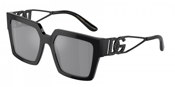 Dolce & Gabbana DG4446B Sunglasses, 501/6G BLACK GREY MIRROR BLACK (BLACK)