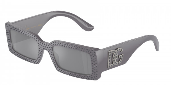 Dolce & Gabbana DG4447B Sunglasses, 30906G GREY GREY MIRROR BLACK (GREY)