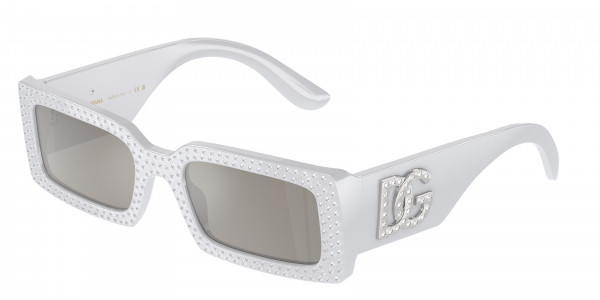Dolce & Gabbana DG4447B Sunglasses, 34186G LIGHT GREY LIGHT GREY MIRROR S (GREY)