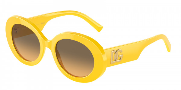 Dolce & Gabbana DG4448F Sunglasses, 333411 YELLOW YELLOW GRADIENT GREY (YELLOW)