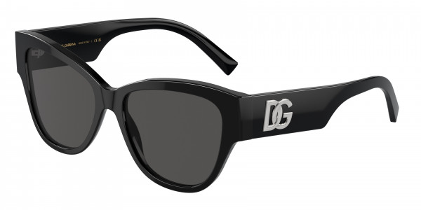 Dolce & Gabbana DG4449 Sunglasses, 501/87 BLACK DARK GREY (BLACK)