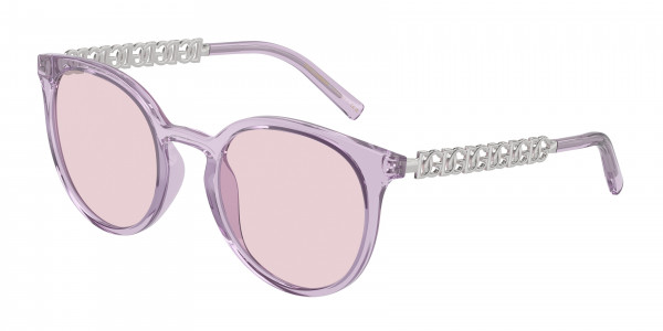 Dolce & Gabbana DG6189U Sunglasses, 3382P5 LILLAC TRANSPARENT PHOTO PINK (VIOLET)