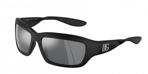 Dolce & Gabbana DG6191 Sunglasses, 25256G MATTE BLACK LIGHT GREY MIRROR (BLACK)