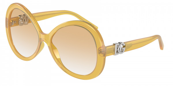Dolce & Gabbana DG6194U Sunglasses, 32832Q MILKY YELLOW CLEAR GRADIENT YE (YELLOW)