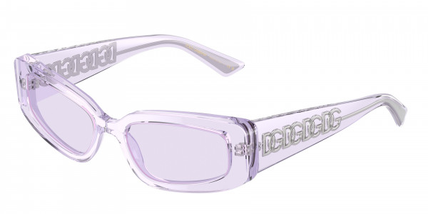 Dolce & Gabbana DG4445 Sunglasses, 33821A LILLAC TRANSPARENT LIGHT VIOLE (VIOLET)