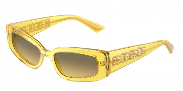 Dolce & Gabbana DG4445 Sunglasses, 343311 TRANSPARENT YELLOW YELLOW GRAD (YELLOW)