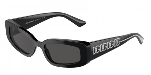 Dolce & Gabbana DG4445 Sunglasses, 501/87 BLACK DARK GREY (BLACK)
