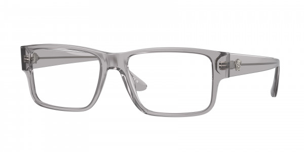 Versace VE3342 Eyeglasses, 593 GREY TRANSPARENT (GREY)