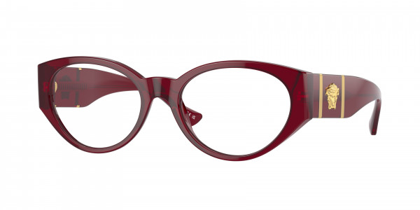 Versace VE3345 Eyeglasses, 5430 BORDEAUX TRANSPARENT (RED)