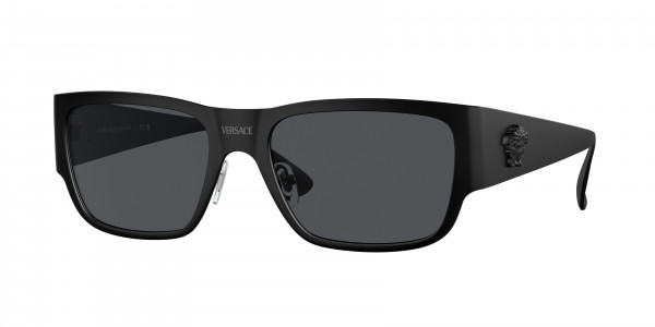 Versace VE2262 Sunglasses, 126187 MATTE BLACK DARK GREY (BLACK)
