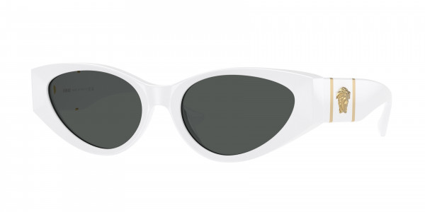 Versace VE4454 Sunglasses, 314/87 WHITE DARK GREY (WHITE)