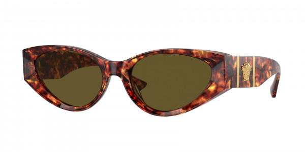 Versace VE4454 Sunglasses, 543773 HAVANA DARK BROWN (TORTOISE)