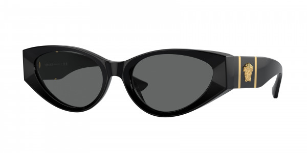 Versace VE4454 Sunglasses, GB1/87 BLACK DARK GREY (BLACK)