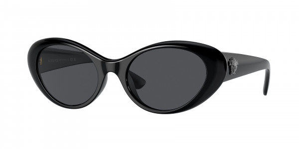 Versace VE4455U Sunglasses, GB1/87 BLACK DARK GREY (BLACK)