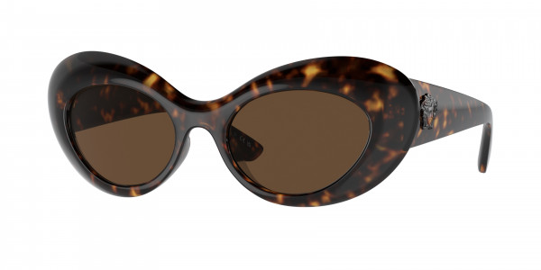 Versace VE4456U Sunglasses, 108/73 HAVANA DARK BROWN (TORTOISE)
