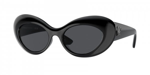Versace VE4456U Sunglasses, GB1/87 BLACK DARK GREY (BLACK)