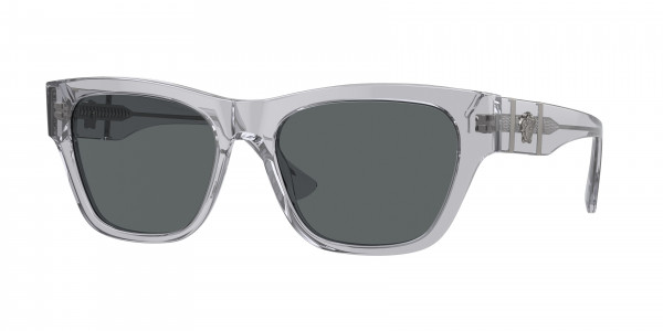 Versace VE4457F Sunglasses, 543287 GREY TRANSPARENT DARK GREY (GREY)