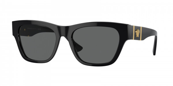 Versace VE4457F Sunglasses, GB1/87 BLACK DARK GREY (BLACK)