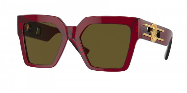 Versace VE4458 Sunglasses, 543073 BORDEAUX DARK BROWN (RED)